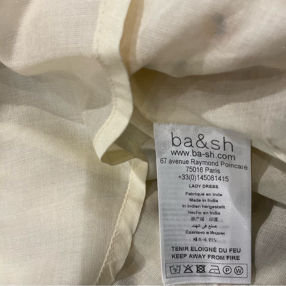 ba&sh Floral Midi Dress in Cream and Black - Picture 13 of 14
